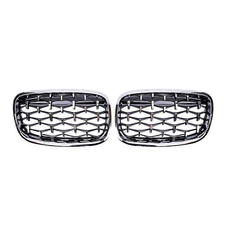 Car Silver Front Middle Grille Grill Replacement for BMW X5 E70 / X6 E71 2008-2013