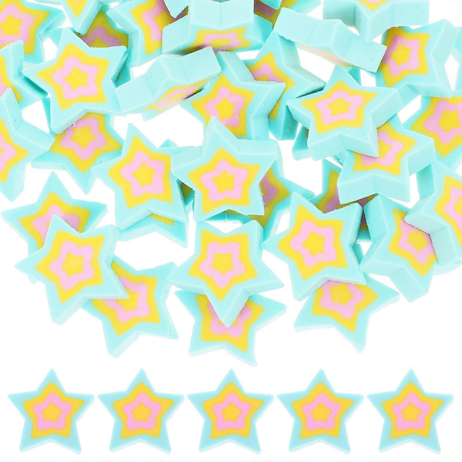 Fun Mini Erasers Star Shaped for Students 50Pcs Bulk Classroom Supplies