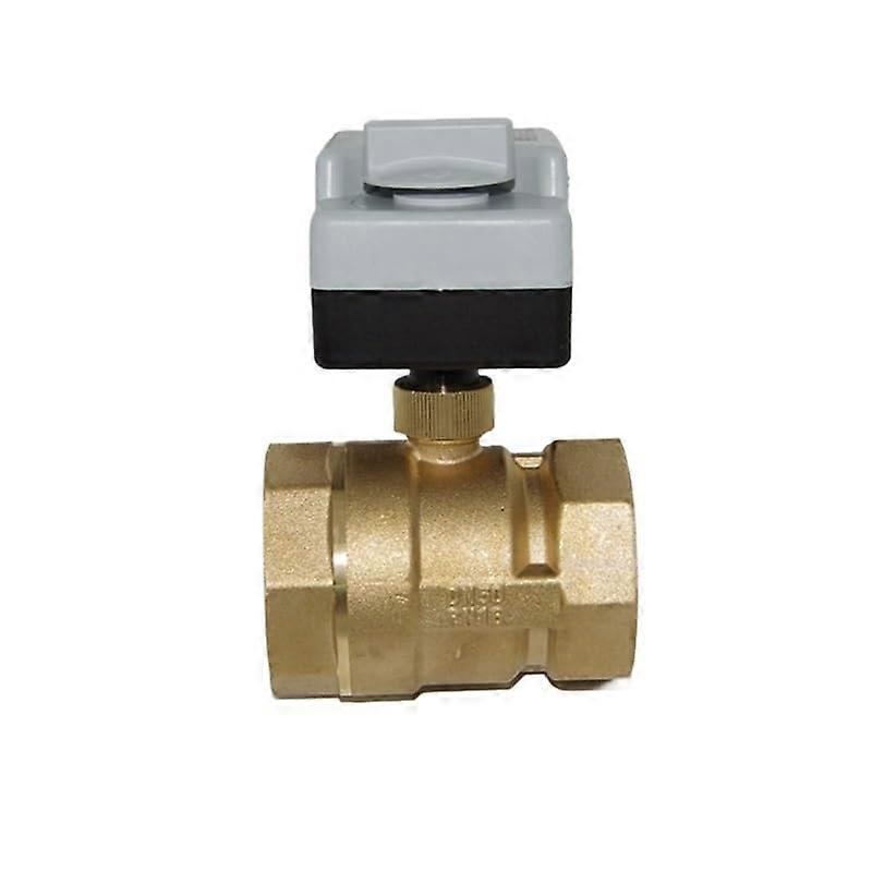 Electric Ball Valve AC 220V DN20 2 Way Motorized with Manual Override Quick Flow Switching Brass