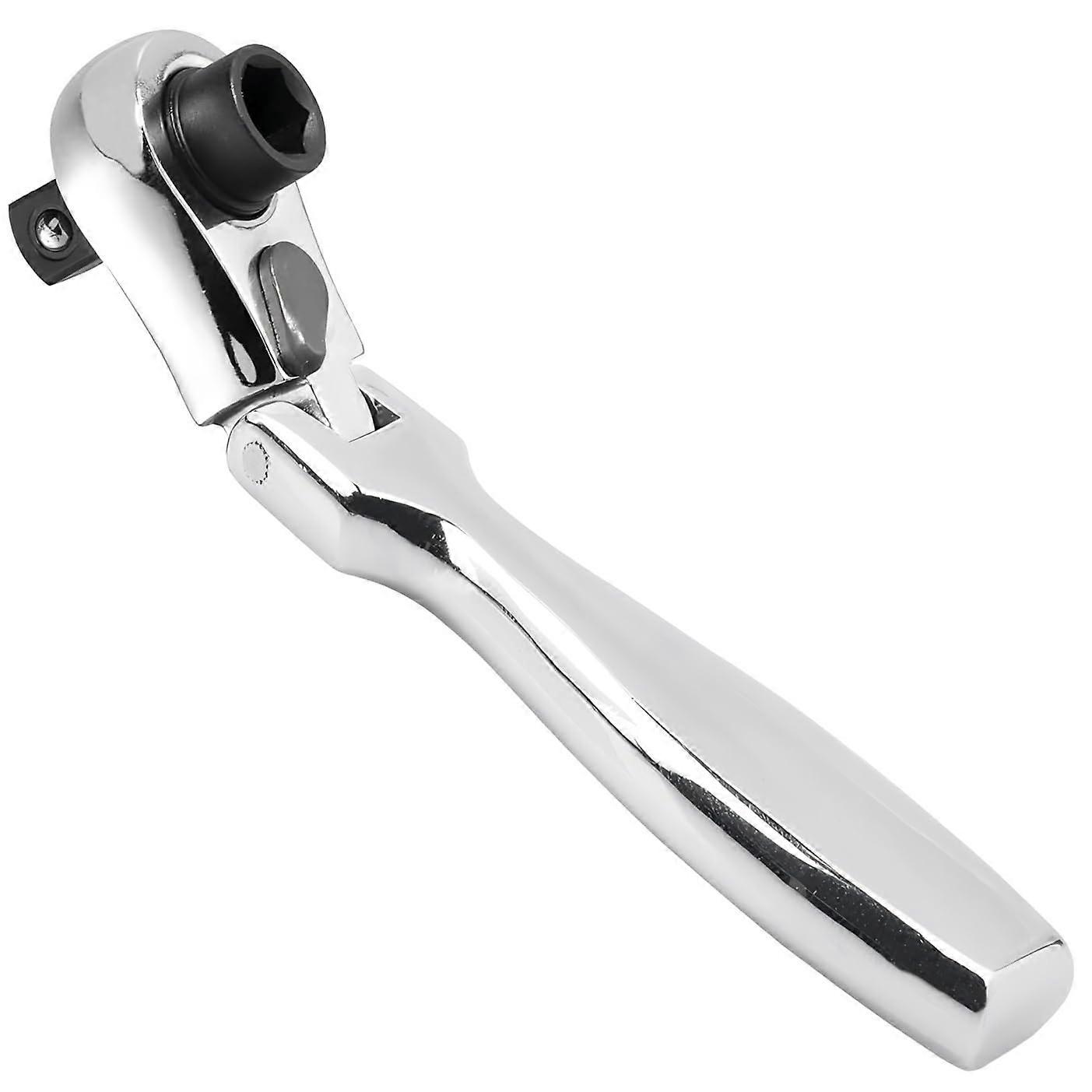 Mini Ratchet Wrench 72Tooth Flex Head 2 in 1 Reversible Right Angle 1/4 Inch Drive for Tight Spaces