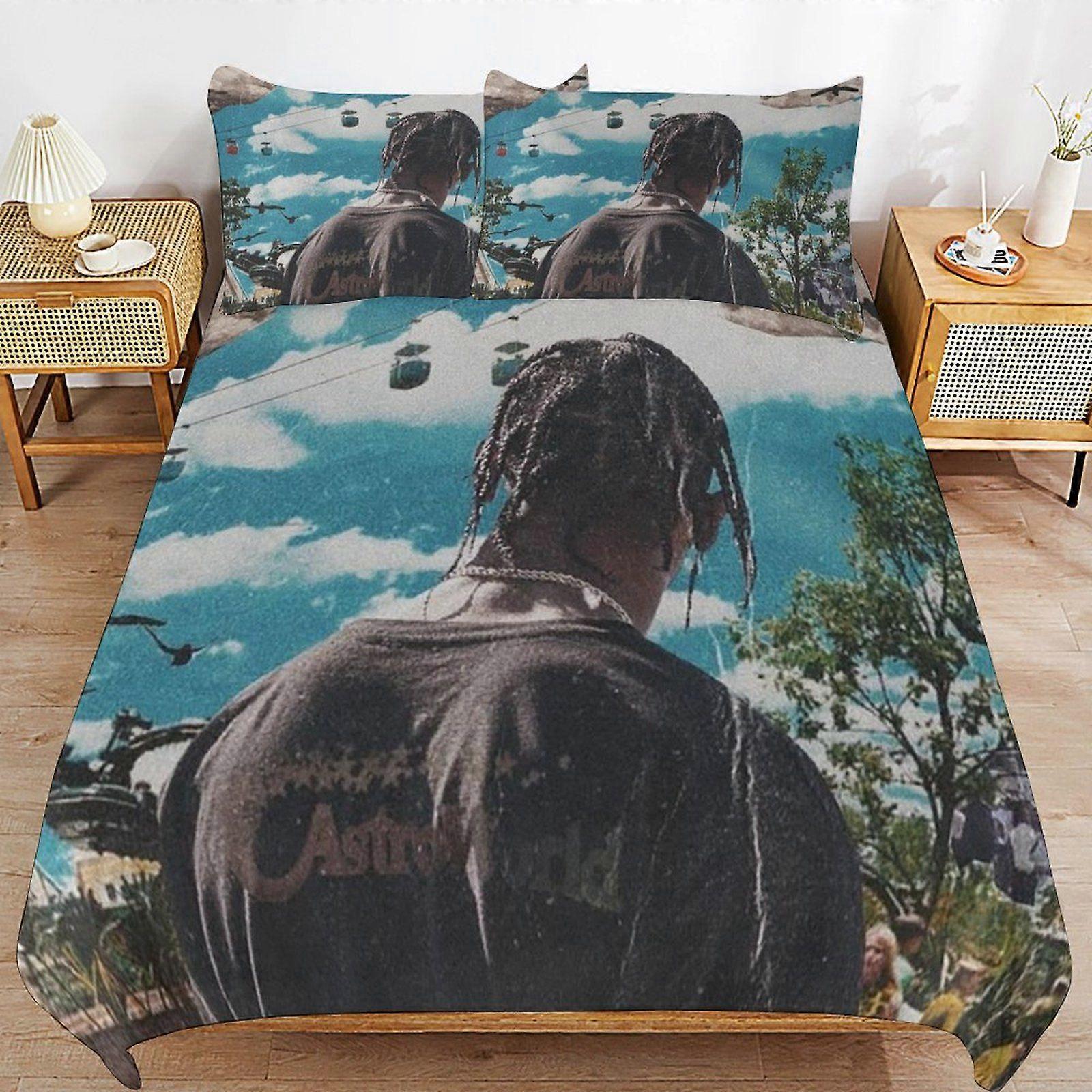 Travis scott Consistent Sleep Texture Secure Fit Zipper Clean Structure Fabric Duvet Cover Sets Need