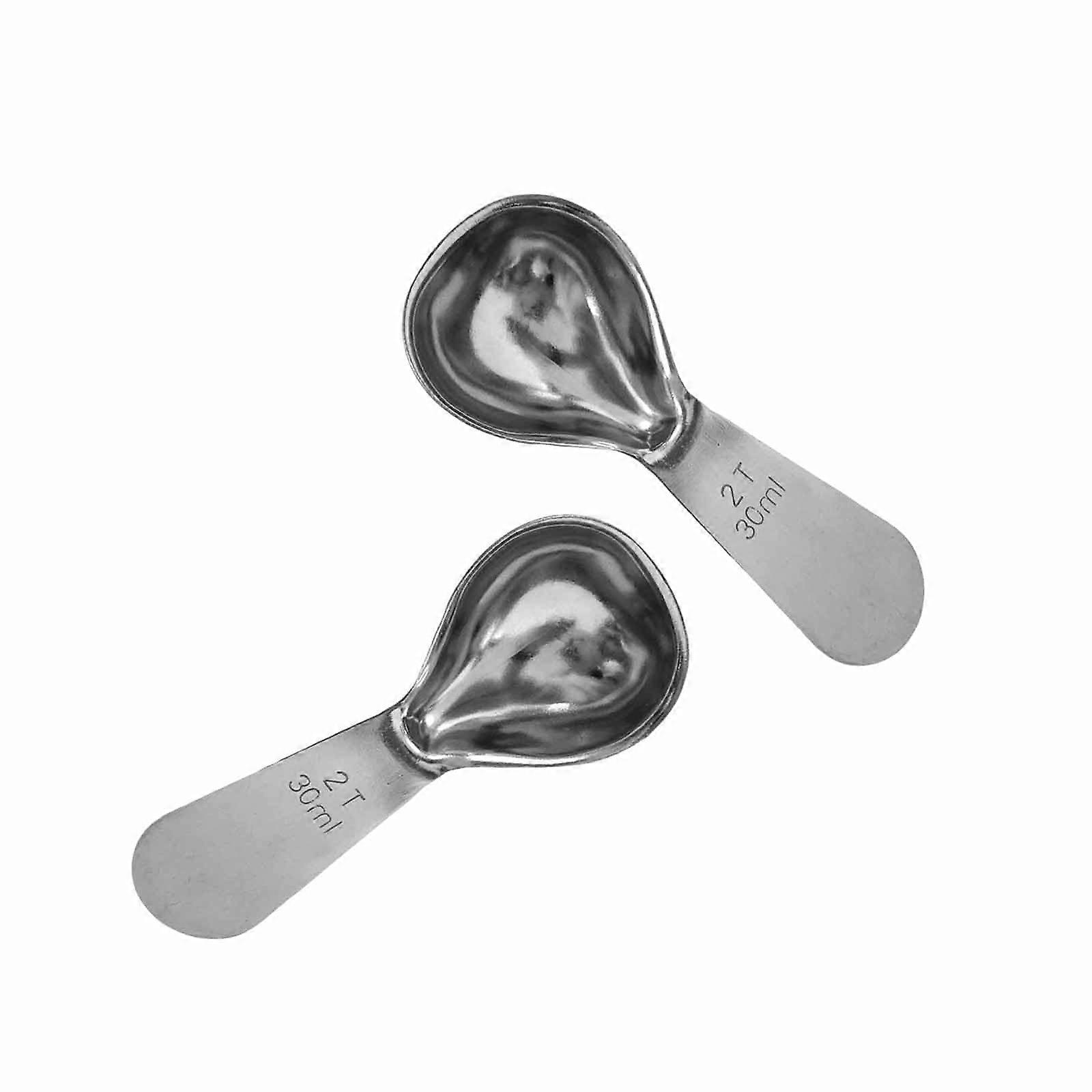 2PCS Coffee Scoop Stainless Steel Measuring Spoon 2Tbsp 30ml Short Handle RustResistant