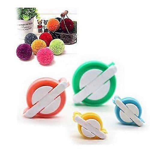 4 Sizes Pompom Maker Fluff Ball Weaver Needle Craft Knitting Wool Tool DIY