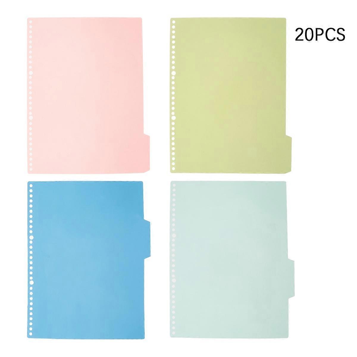 Plastic Binder Index Divider Sheet Stationery Supplies Quick Referencing Content Classification 5 Sets 20Pcs Red
