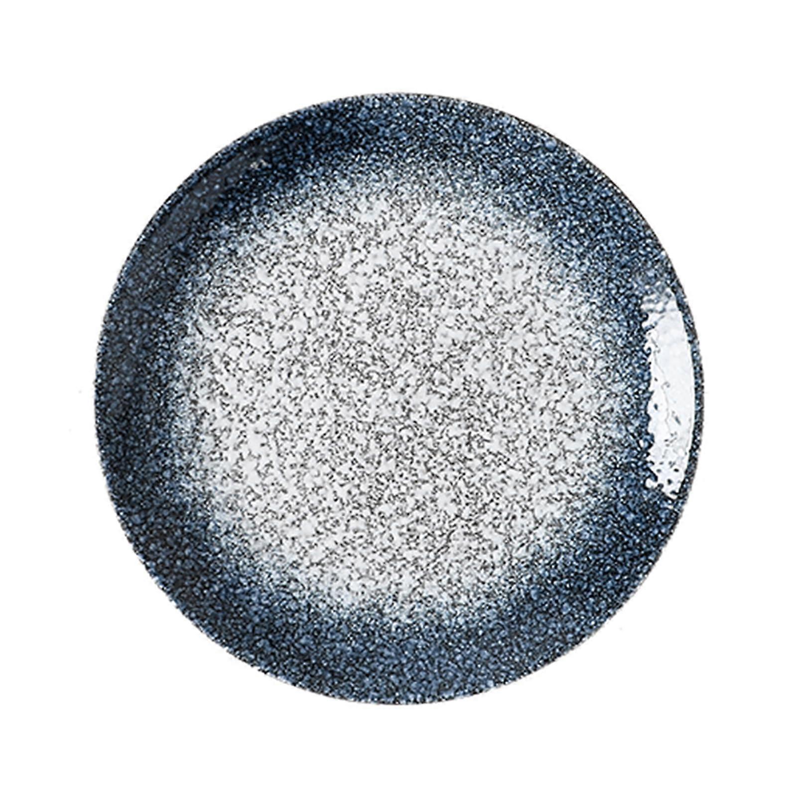 Ceramic Dinner Plates with Distinctive Pattern Design, Stackable Durable Tableware for Pasta Salad Dessert, 20.5cm Color E