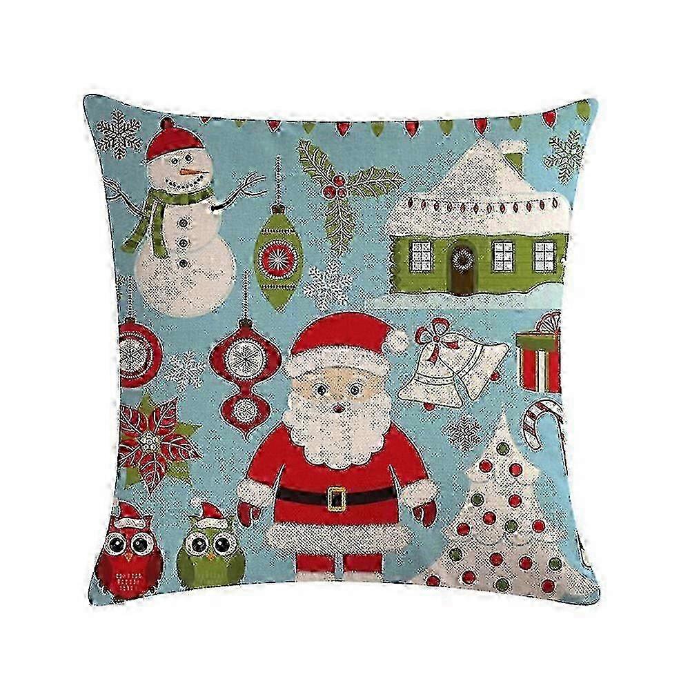 1pc Santa Snowmen Pattern Pillowcase 25-26