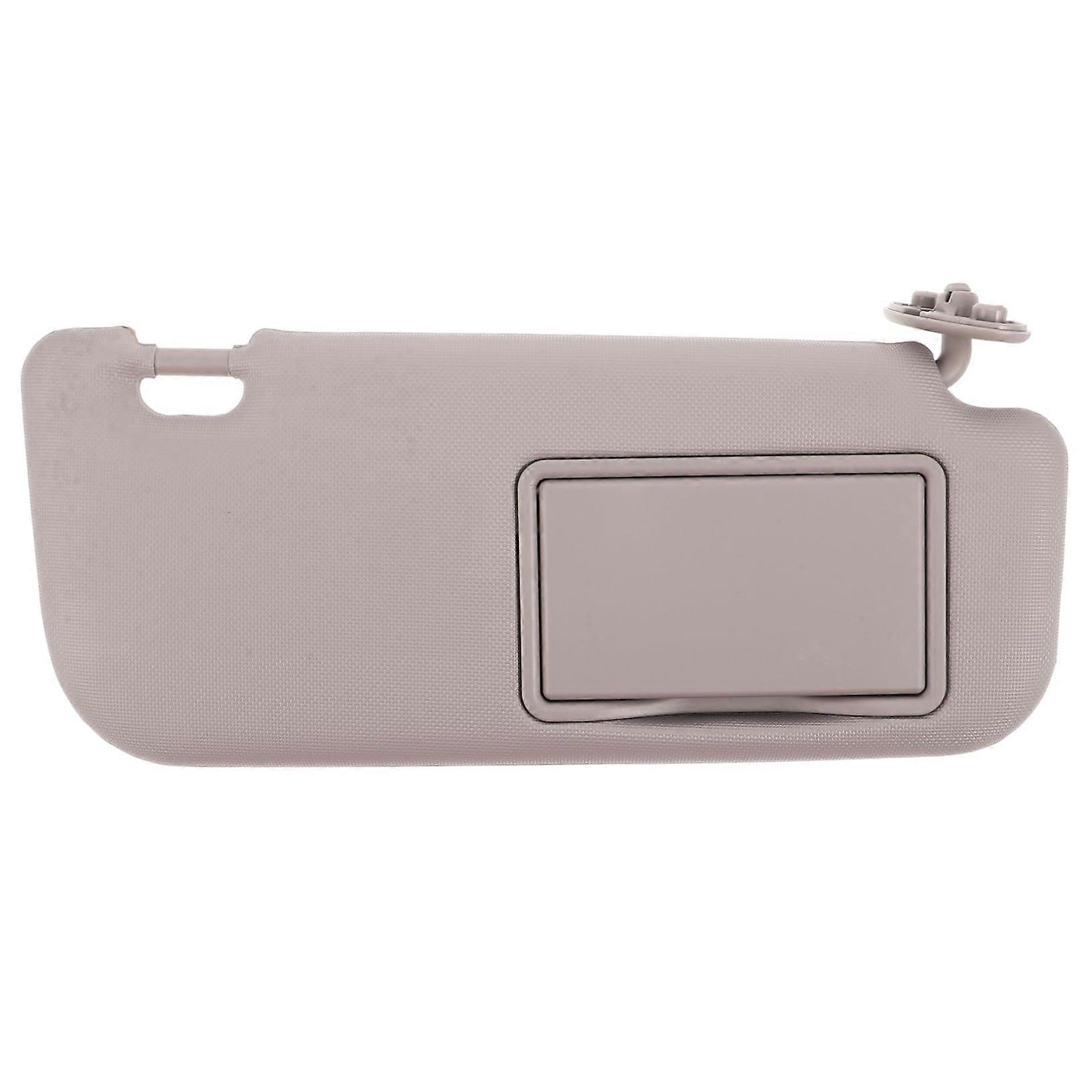 Car Sun Visor with Builtin Makeup Mirror Passenger Side Grey PVC Easy Install Replacement