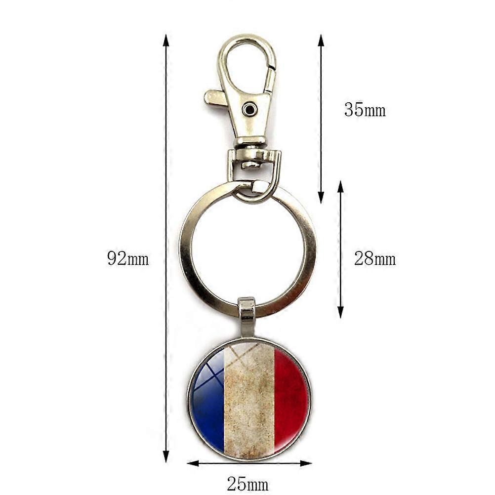 Creative Key Holder 2Pcs Chic Flag Keychains Everyday Use Key Ring Assorted Color Decoration