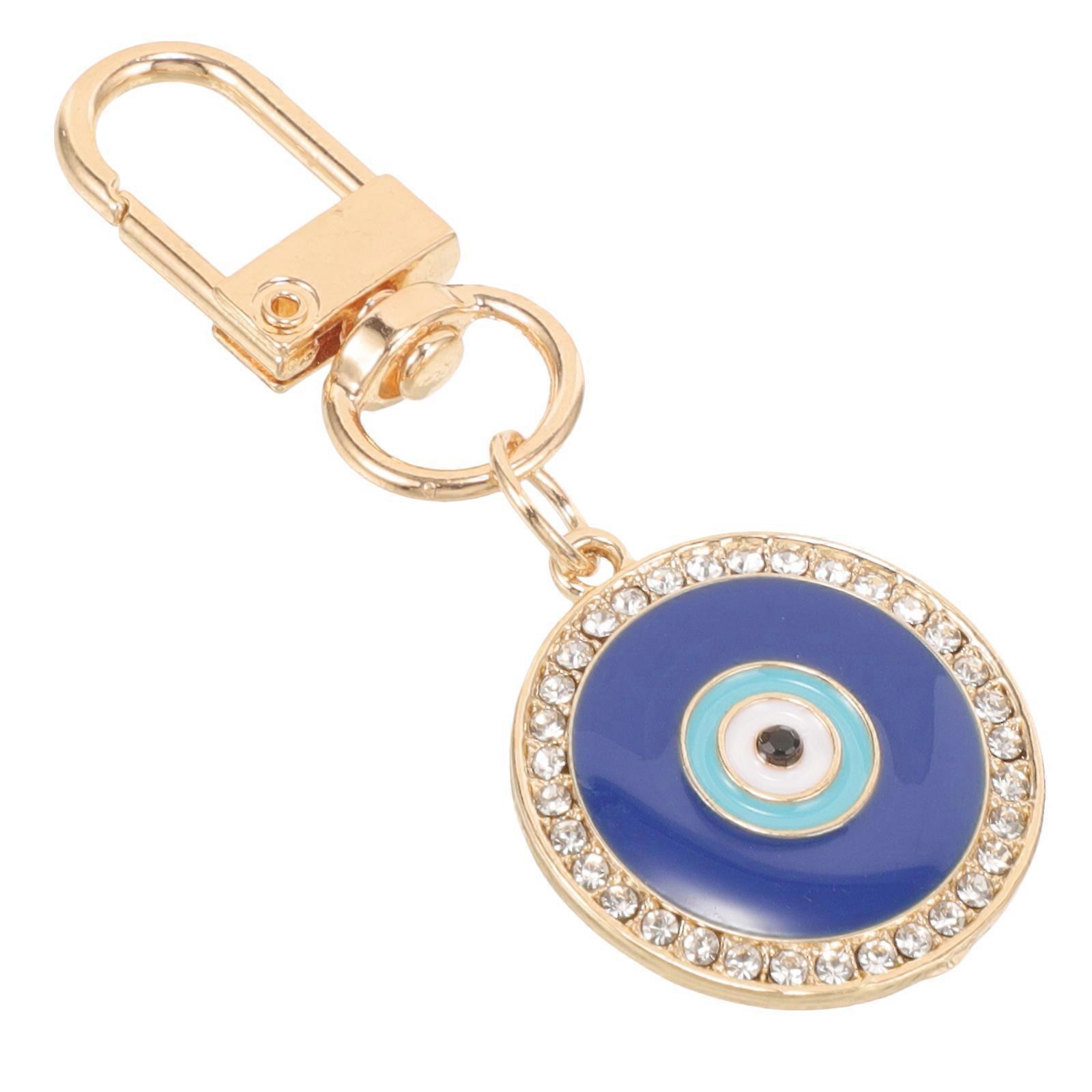 Evil Eye Keychain Alloy Material Durable and Sturdy Decorative Bag Pendant Multi 2.5 Inch