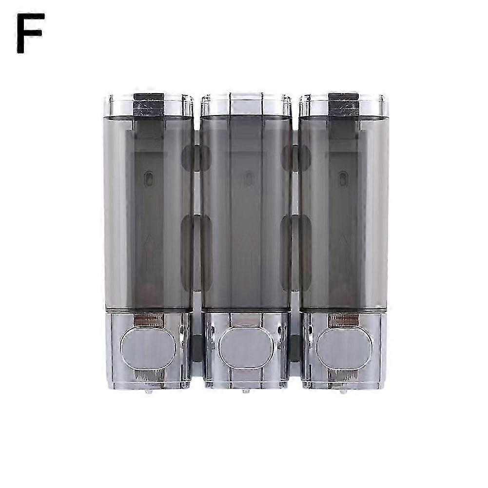 2026 Hotel manual push three-head soap dispenser bathroom wall mounted box