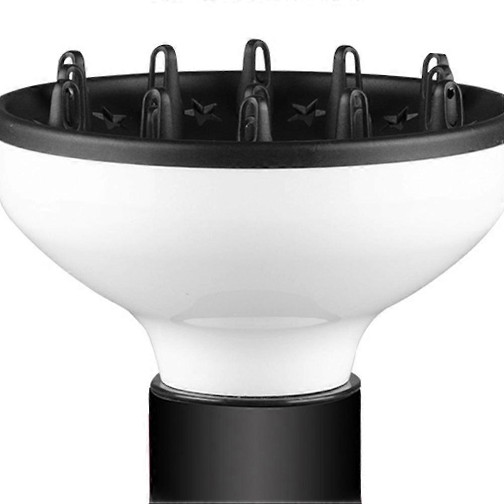 Universal Hair Dryer Diffuser for Hair Styling Tools with Nozzle White