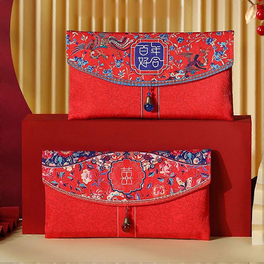 Hongbao Envelope Chinese Red Envelopes For Wedding Accessory Rectangular Shape 1Set