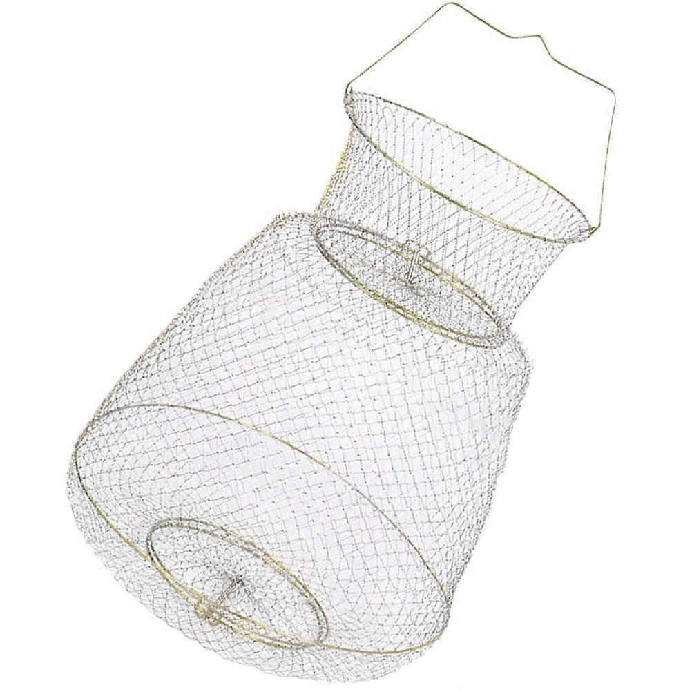 Gaiola de proteção para peixes em ferro dourado, portátil e durável, com 19 cm (7,5 polegadas).