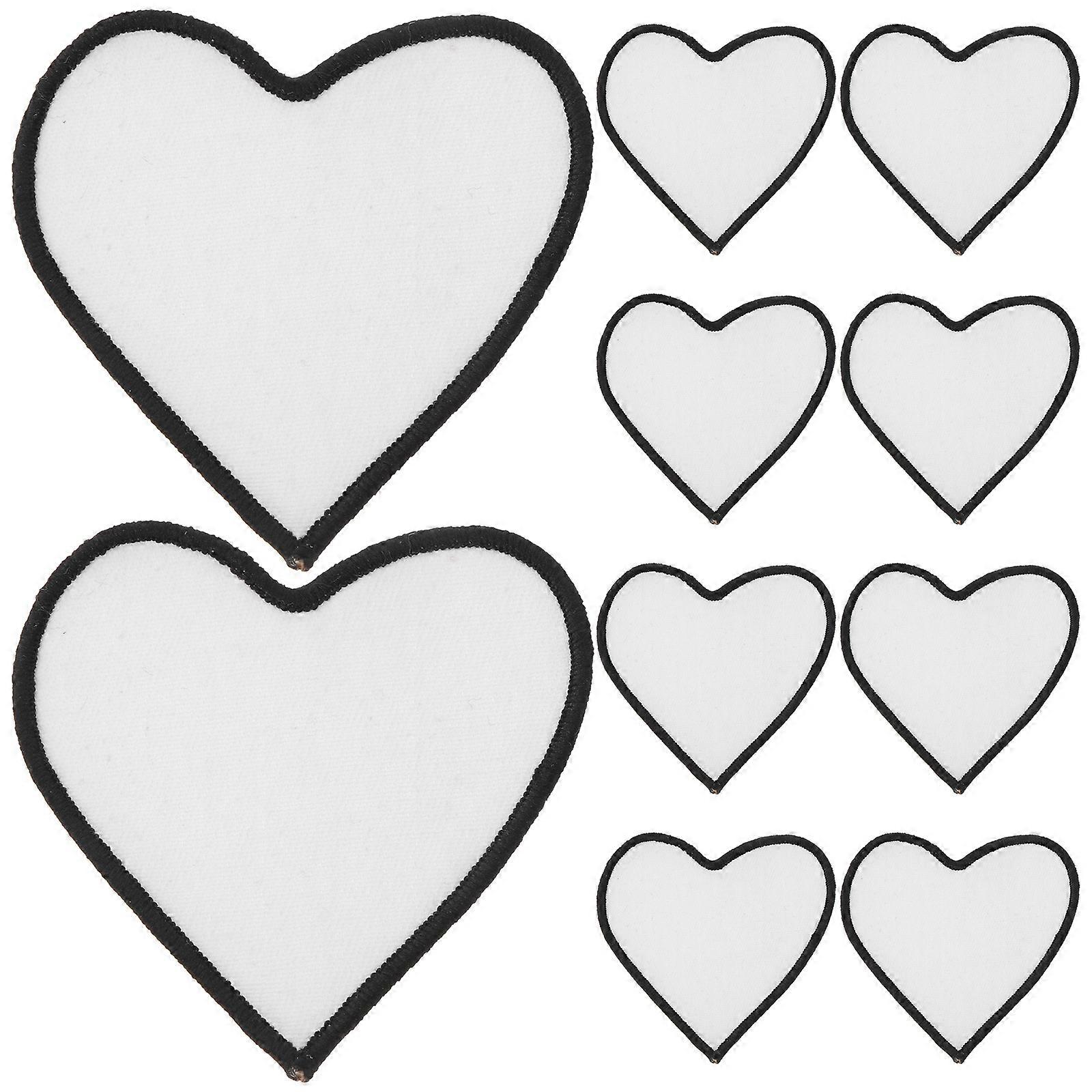 DIY White Sublimation Patch Blank Iron-on Patch for Clothes 40 Pieces