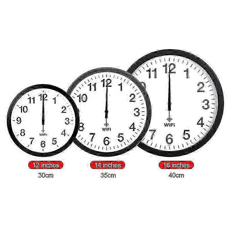 Automatic Time Synchronization Wifi Wall Clock 12 Inch hwy