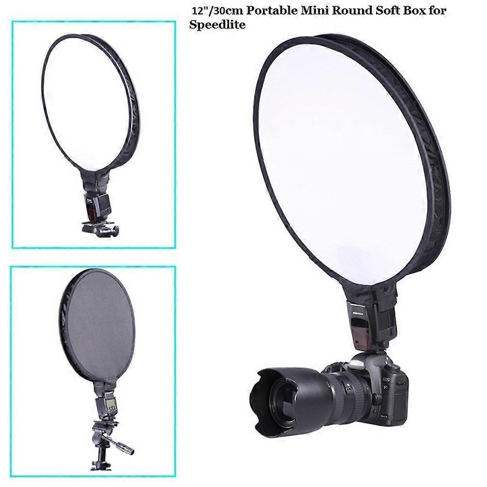 30cm Portable Mini Round Studio Softbox Photography Flash Diffuser Softbox