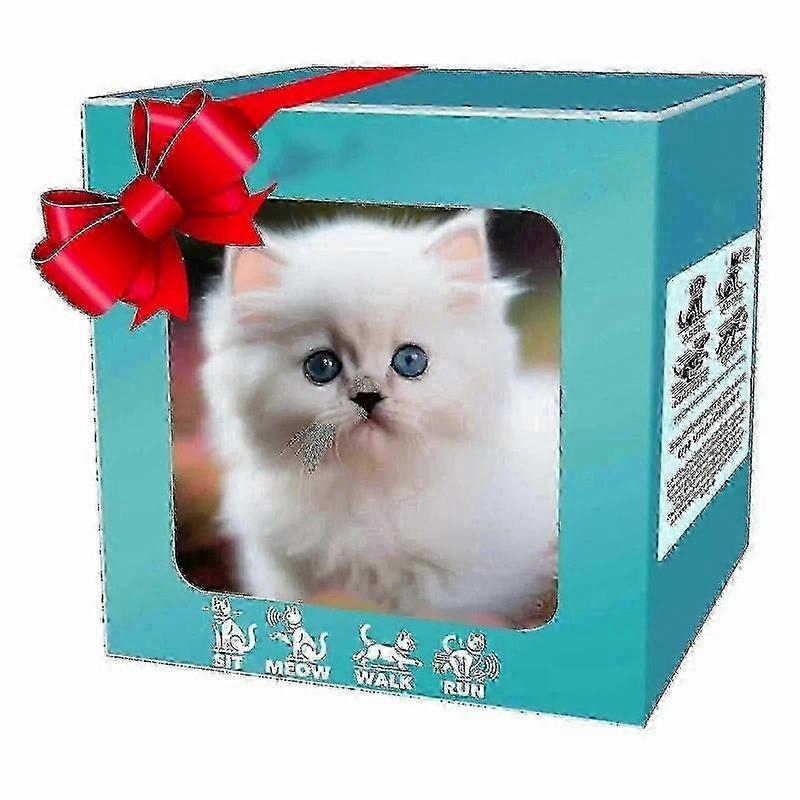 robot cat plush interactive toy mimics real pet