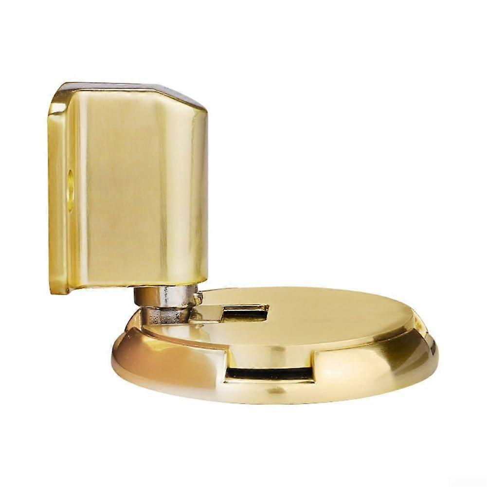 Gold Brushed Wall Mounted Zinc Alloy Door Stopper Rustproof AntiCollision Home Safety