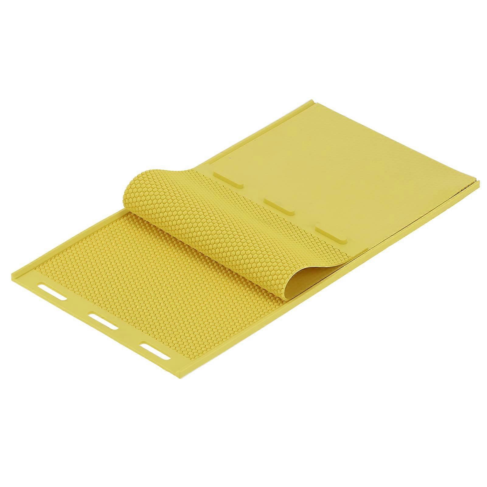 2Pcs Beeswax Foundation Mold DIY Comb Pattern Press Flexible Rubber Wax Sheet for Beekeeping