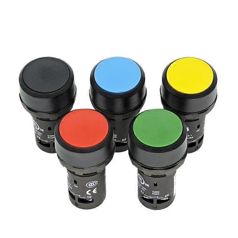 5V Illuminated Push Button Switch Yellow Light Modular Selector with Quick Reset MP142Y10