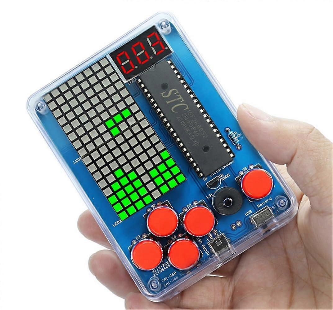 DIY Handheld Retro Game Console Kit with Dual Power Options, Adjustable Brightness and Audio Control