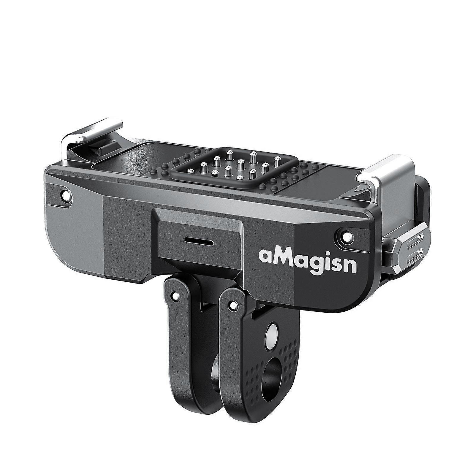 aMagisn TN02 Rechargeable Magnetic Quick-Release Base Action Camera Accessory