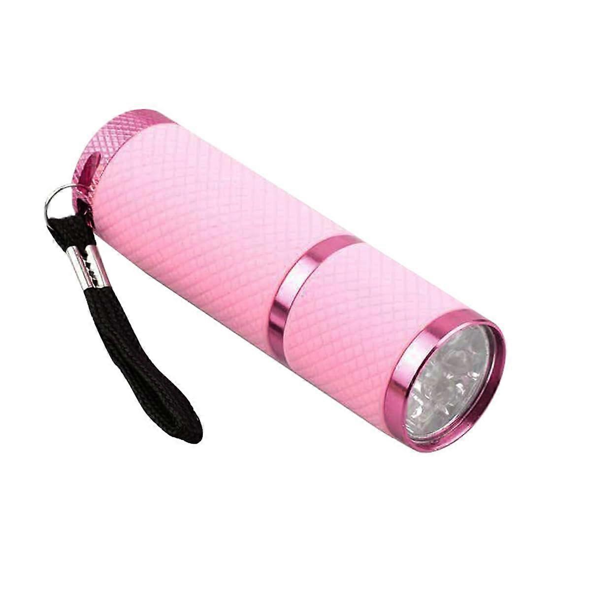 Kids Flashlight with Bright 9LED Lighting, Pink Mini Torch for Girls, Durable for Camping