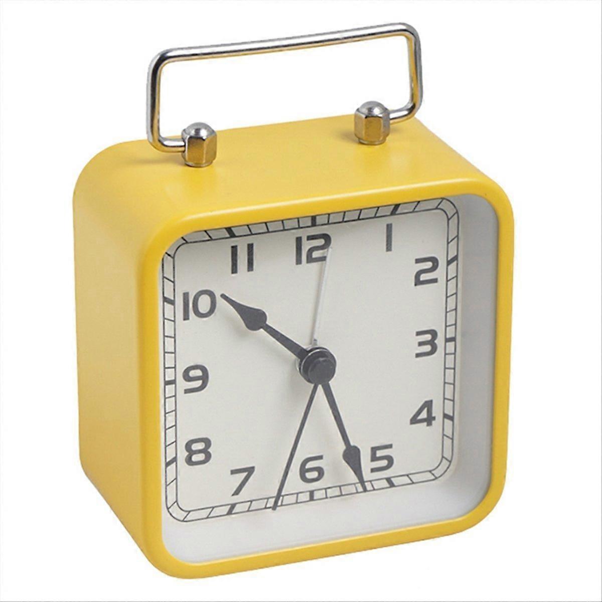 Silent Clock Students Sleep Luminous Quartz Watch Clock Yellow