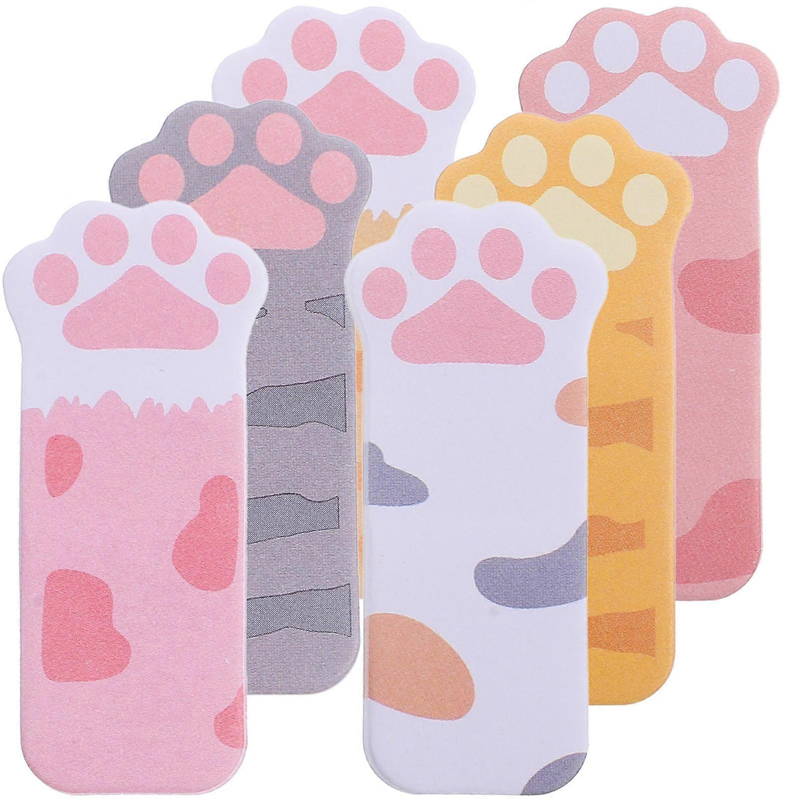 Memo Pad Cat Paw for Writing 6Sets Multi-Function Paw Shaped Tabs