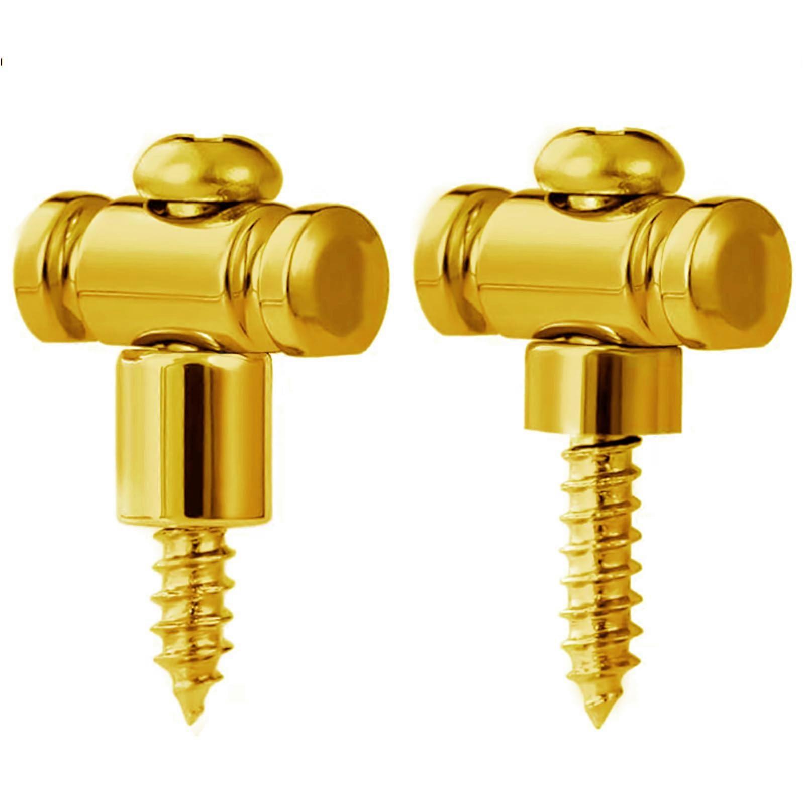 2PCS Brass Guitar String Retainers Roller String Trees for Strat and Tele Improve Tuning Stability