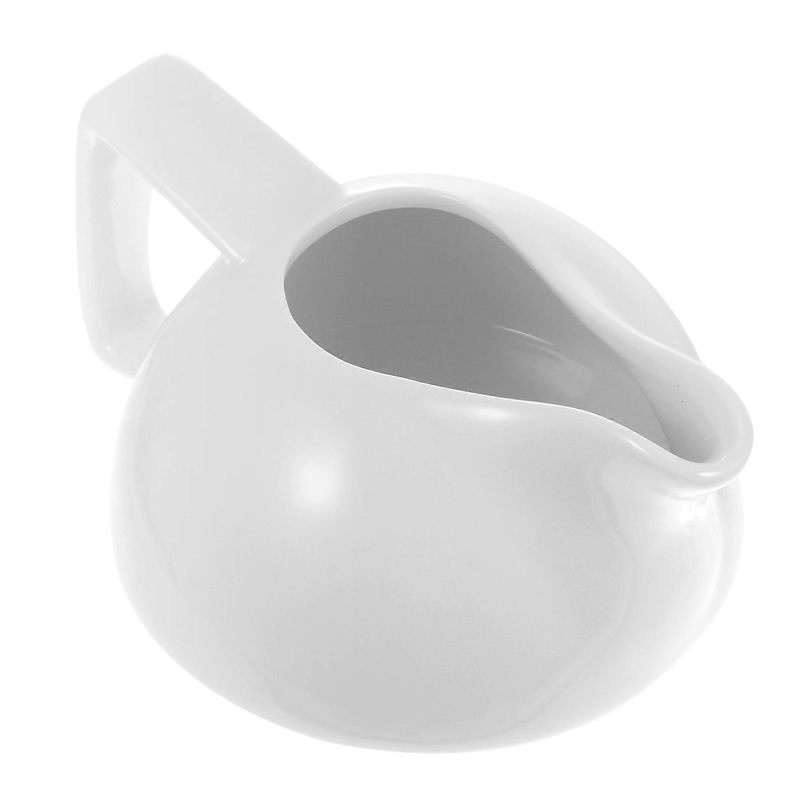 1Pcs Ceramic Sauce Pot for Home with White Smooth Design Container