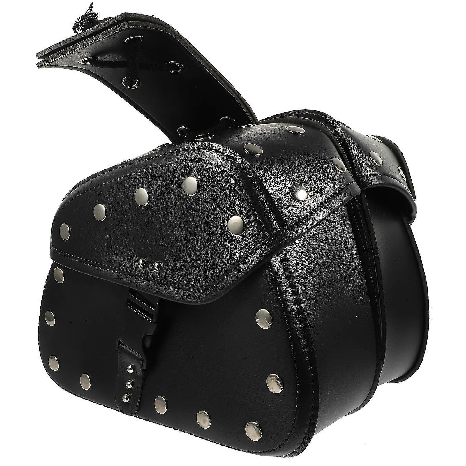 Black Motorcycle Side Bag Motorcycle Storage Bag for Storage 2Pcs