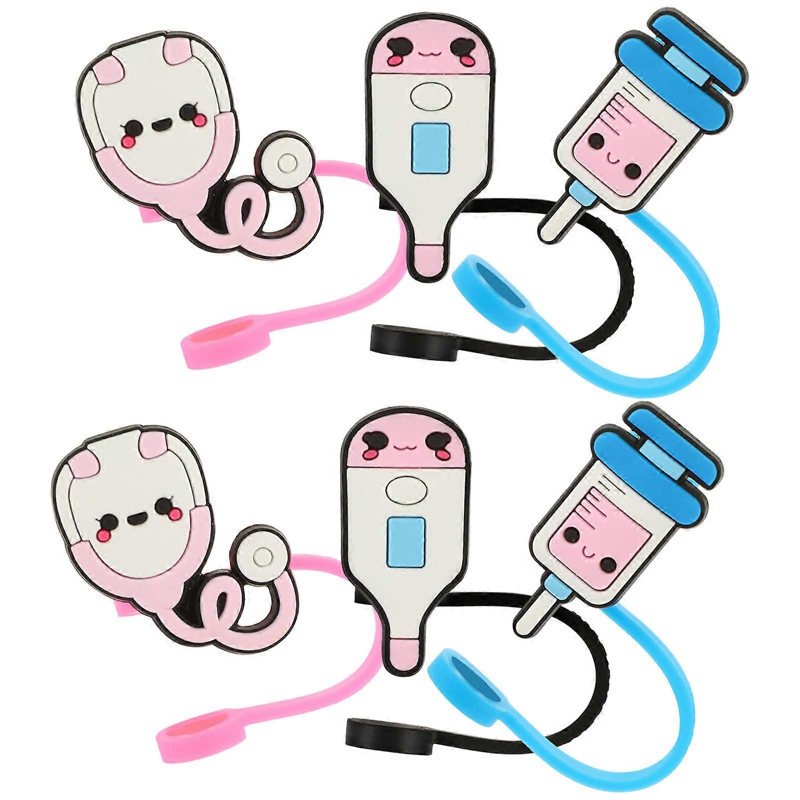 Silicone Straw End Protectors Reusable Straw Covers for 18Pcs