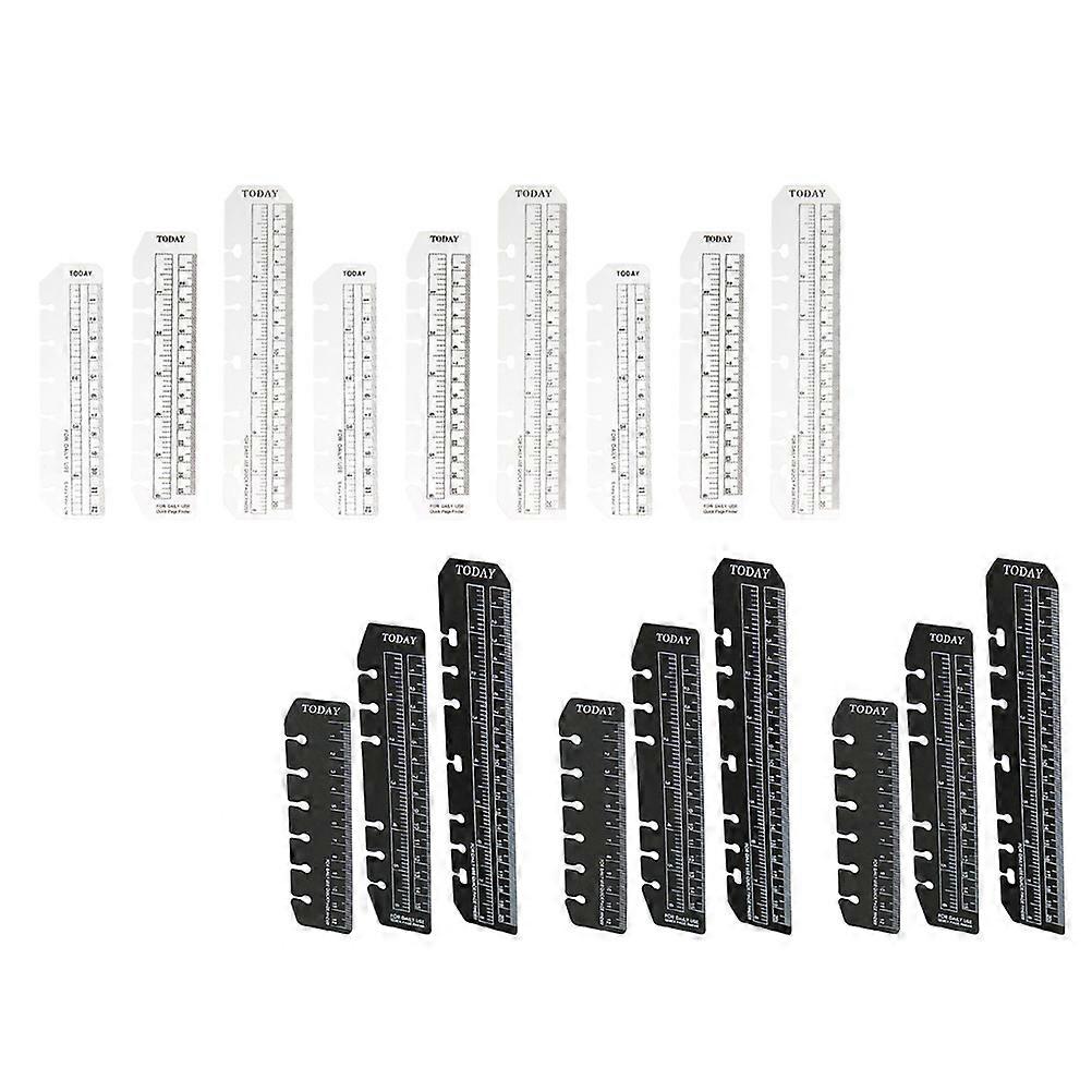 Portable Page Ruler Plastic Planner Accessory for Reading 18Pcs