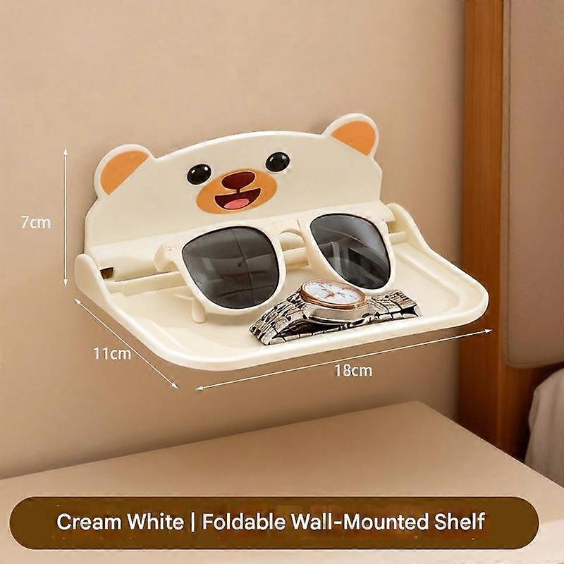 Foldable Wall-Mounted Storage Rack, No Drill Required, For Bathroom, Dormitory, Bedroom Use