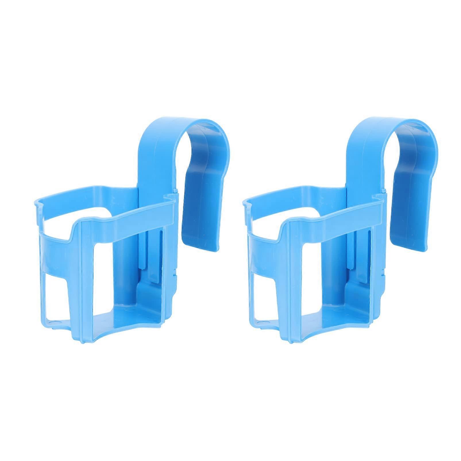 5 PCS Poolside Cup Holder for Above Ground Pools, Stable Drink Storage, Blue Set