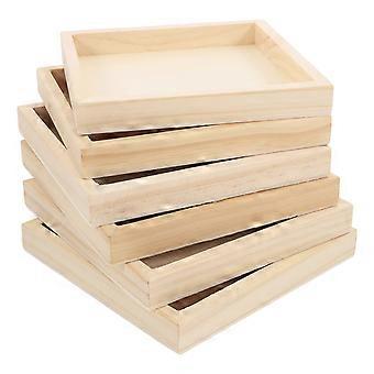 Puzzle Tray Wooden Pallet for Storage Use 30Pcs Kids Hexahedral Puzzle Tray