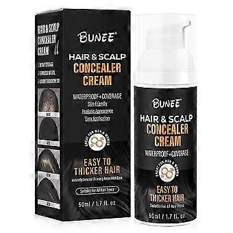 Abdeckcreme für Haar und Kopfhaut, Haar-Concealer für Männer und Frauen, Creme zur volleren Haarwurzelabdeckung, kaschiert dünner werdende Stellen sofort und mühelos
