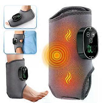 3-in-1 Fußmassagegerät, kabellos und tragbar, beheizbare Knöchelbandage mit Massage-, Wärme- und Vibrationsfunktion, 3 Stufen