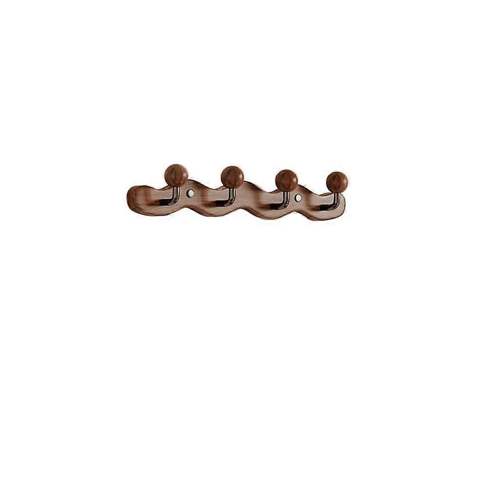 Wall Mounted Coat Rack Solid Wood Hooks for Small Entryway, SpaceSaving Design and Stable Support