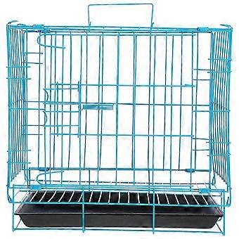 Folding With Toilet Dog Cage Teddy Poodle Small And Medium Dog Cat Cage Rabbit Cage Pet Cage(Blue)