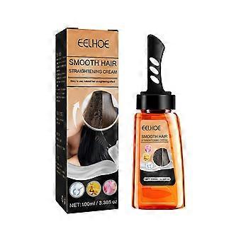 Eelhoe Protein Hair Straightening Cream - Haarverzorging zonder hitte, maakt pluizig haar glad en herstelt beschadigd haar.