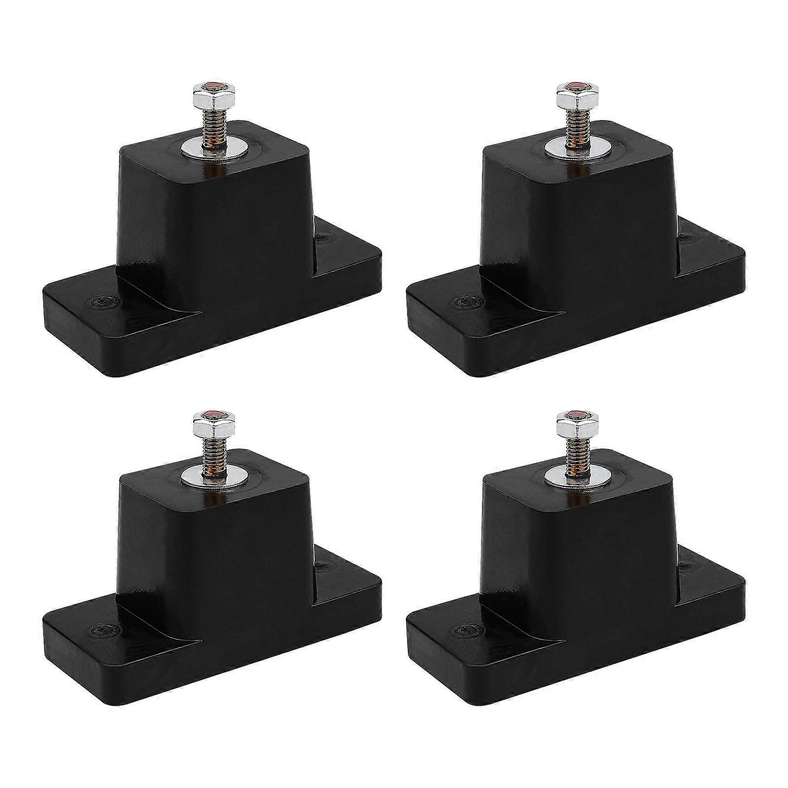 4pcs Air Conditioner External Machine Rack Shock-absorbing Base Vibration Absorption Pad (Black)