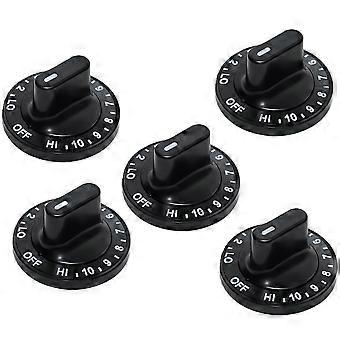 5-Pack 12200035 Stove Burner Control Knob Replacement Compatible for Jenn Air, for Whirlpool and for Kenmore Ranges