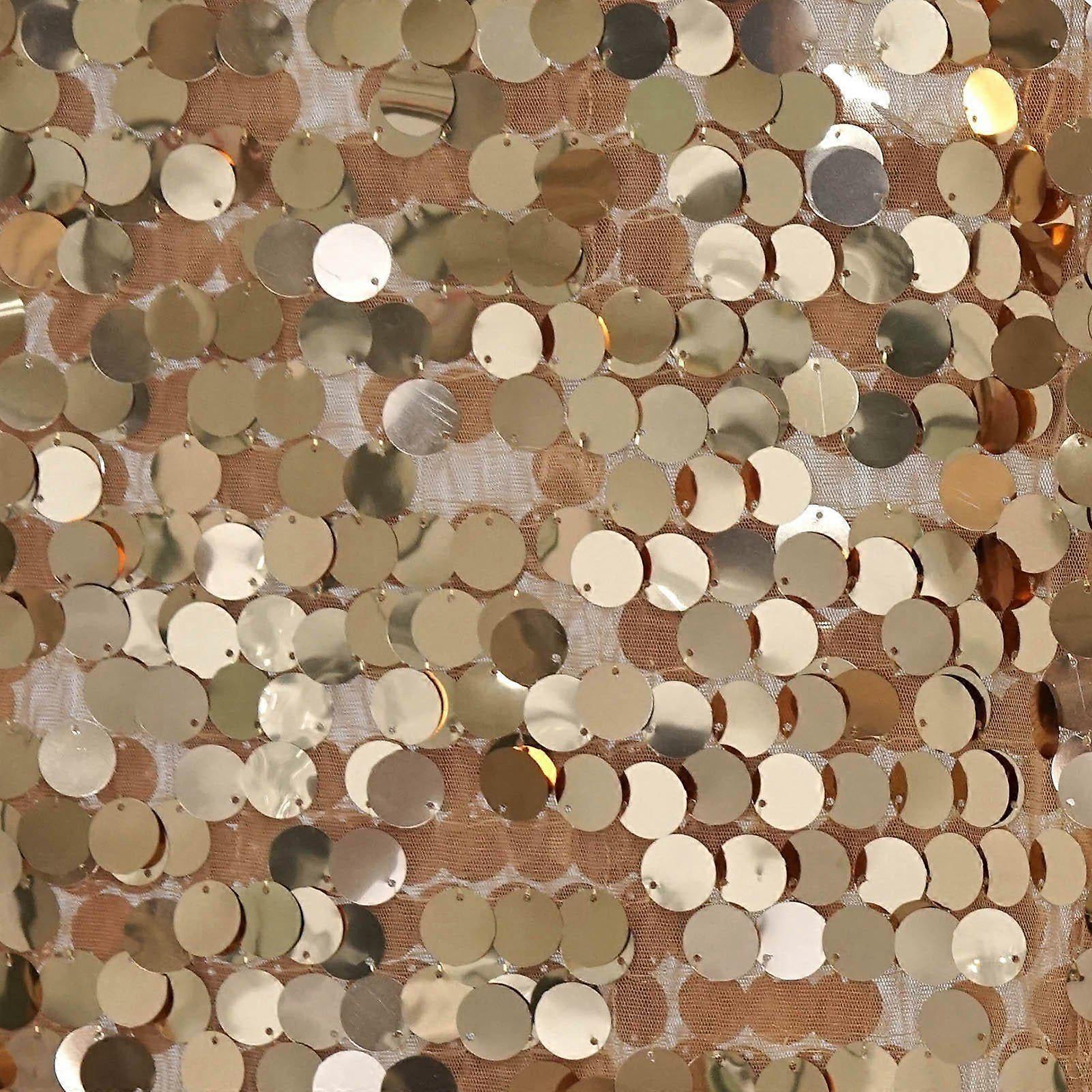 13"x108" Gold Big Payette Sequin Table Runner