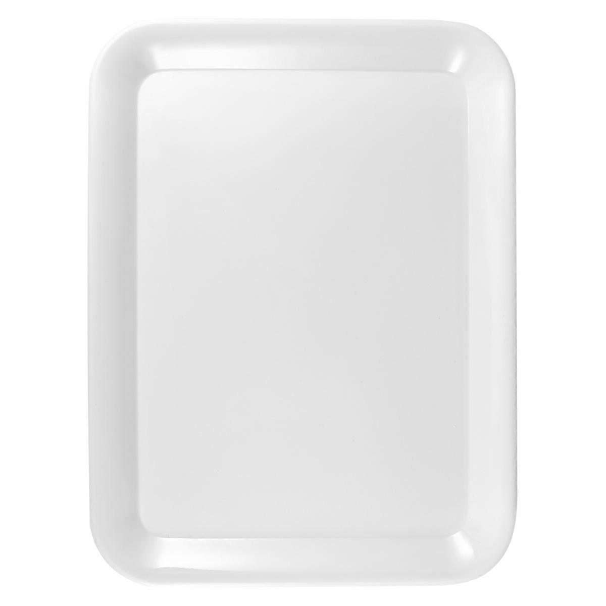 Rectangular Food Storage Tray for Kitchen Use 1Pcs White Plate