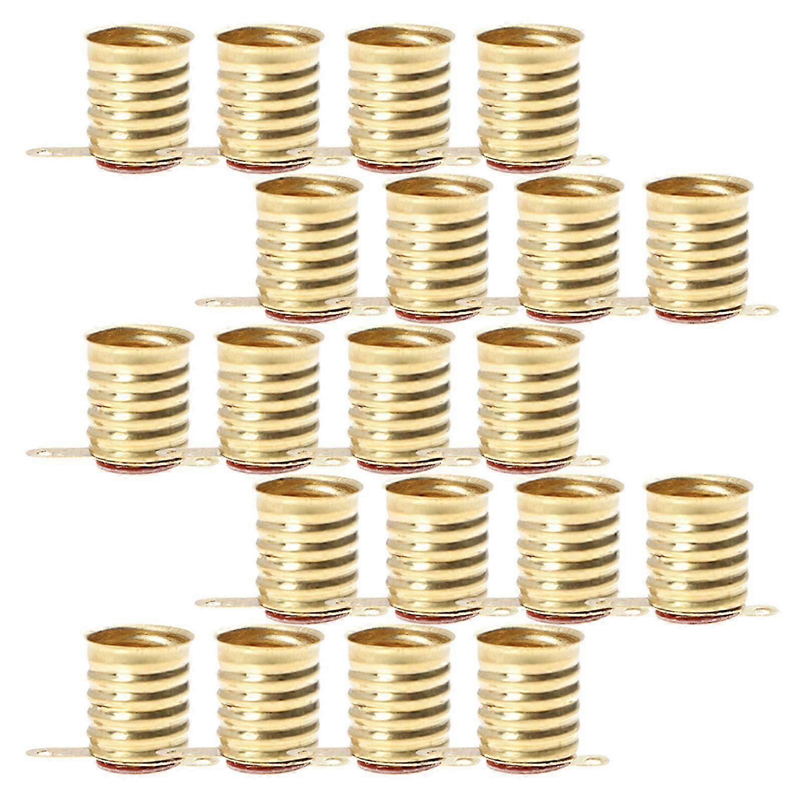 100Pcs Golden Lamp Base E10 Socket for Electrical Test Mini LED Bulb