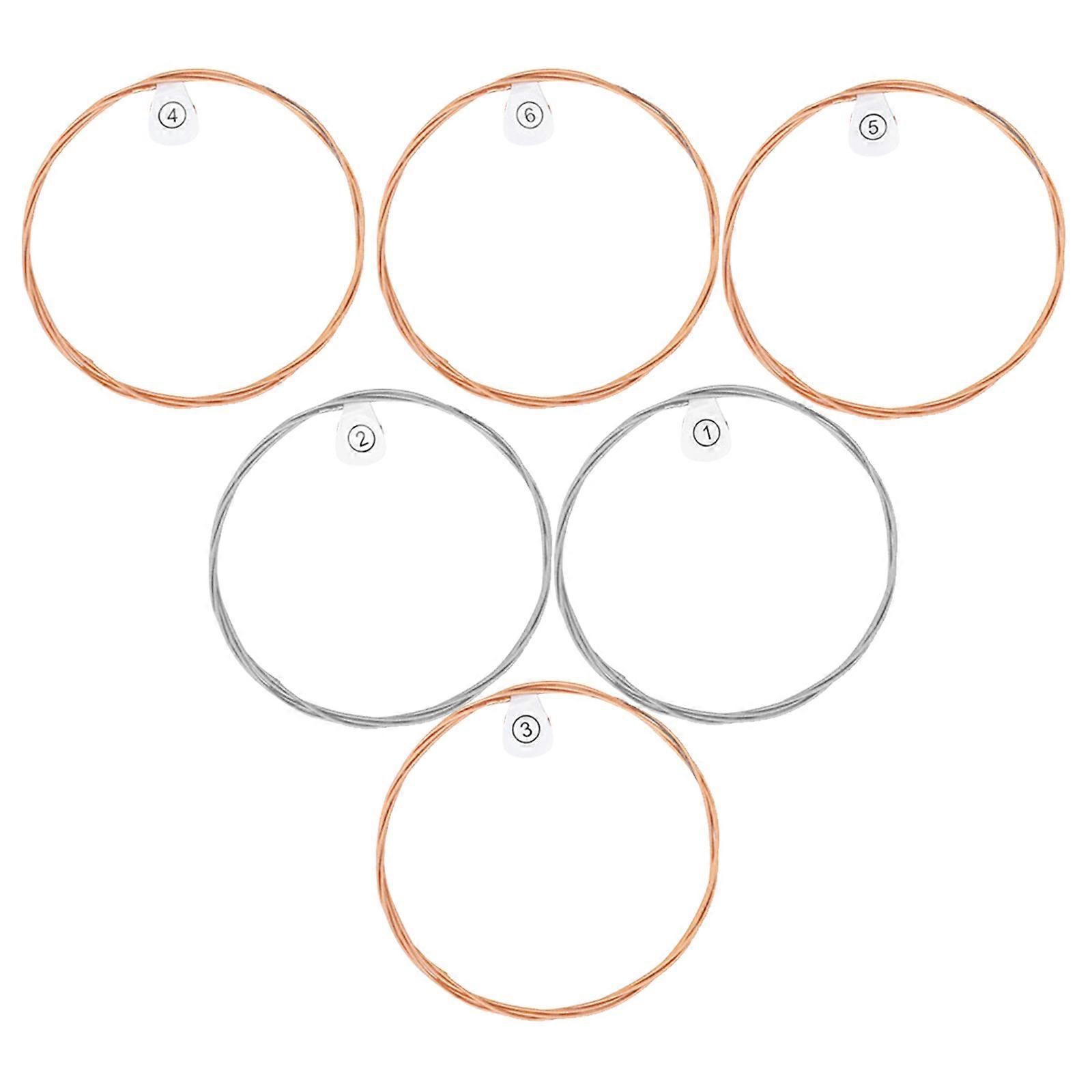 6Pcs Wood Guitar Strings Guitar Strings Guitar Replacement String Guitar String