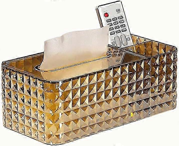 Tissue Box Cover,Multifunctional Tissue Box Acrylic (Gold)