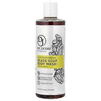 Dr. Jacobs Naturals, Växtbaserad afrikansk svart tvål duschtvål, Sensuell Monoi, 473 ml, 2-pack